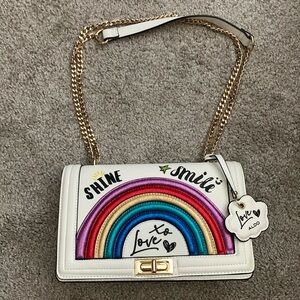 Aldo White Pride Rainbow Crossbody Flap Bag